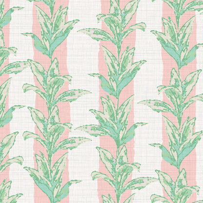 Sanibel Stripe Palm Leaf Wallpaper