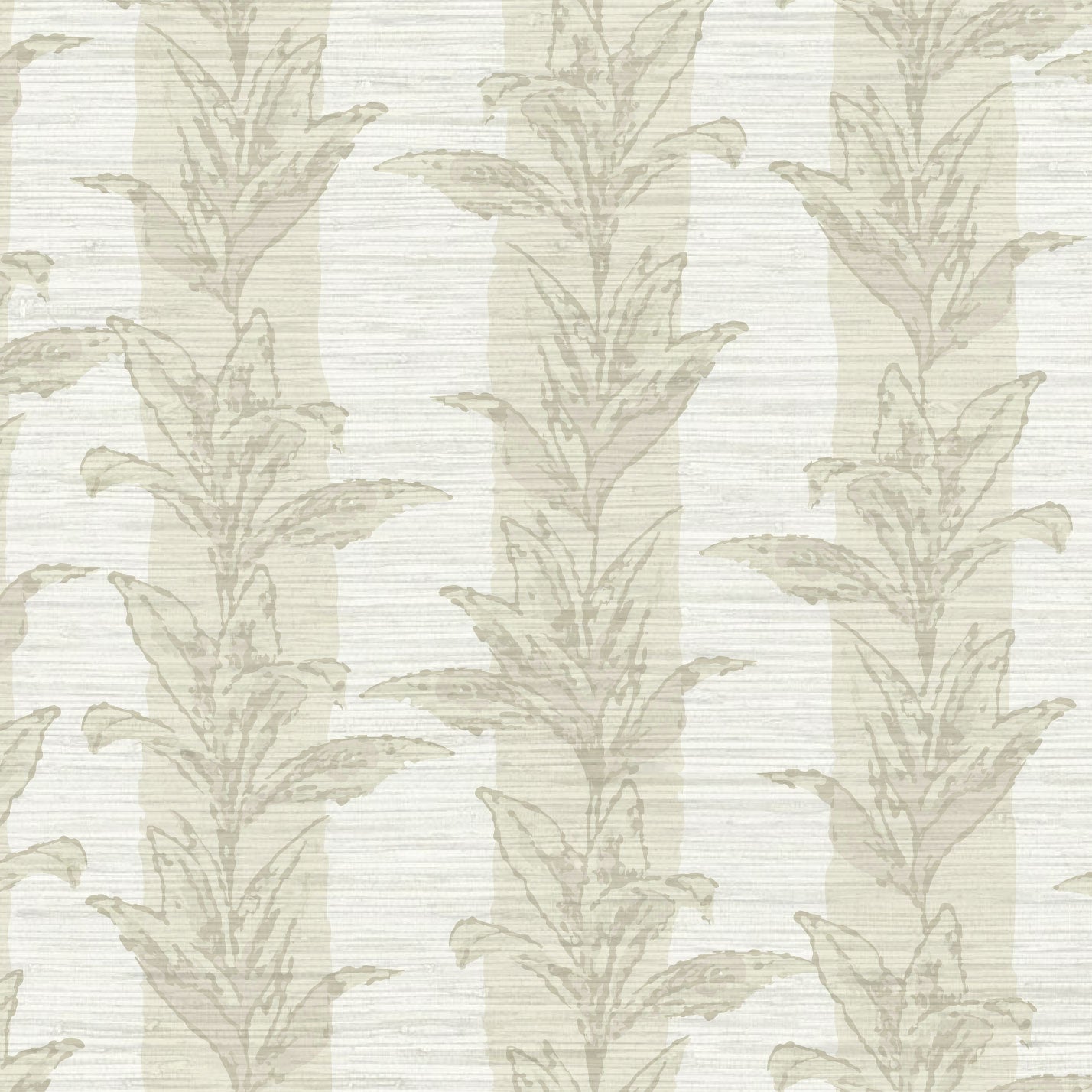 Sanibel Stripe Palm Leaf Wallpaper