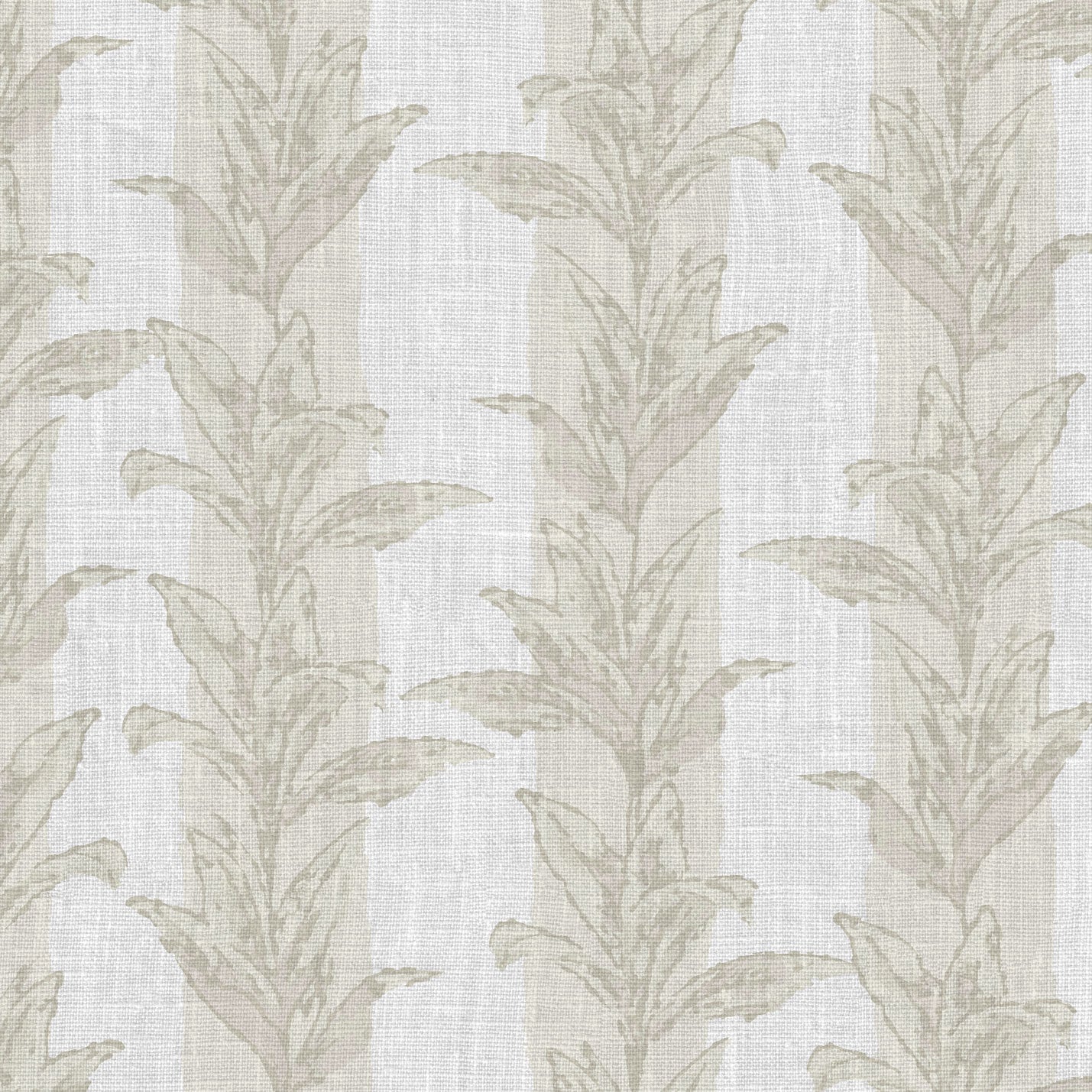 Sanibel Stripe Palm Leaf Linen Wallpaper