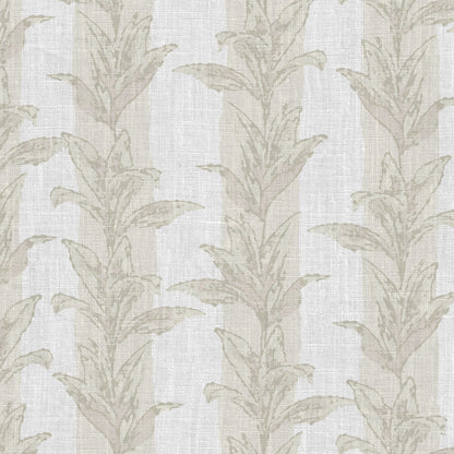 Sanibel Stripe Palm Leaf Linen Wallpaper