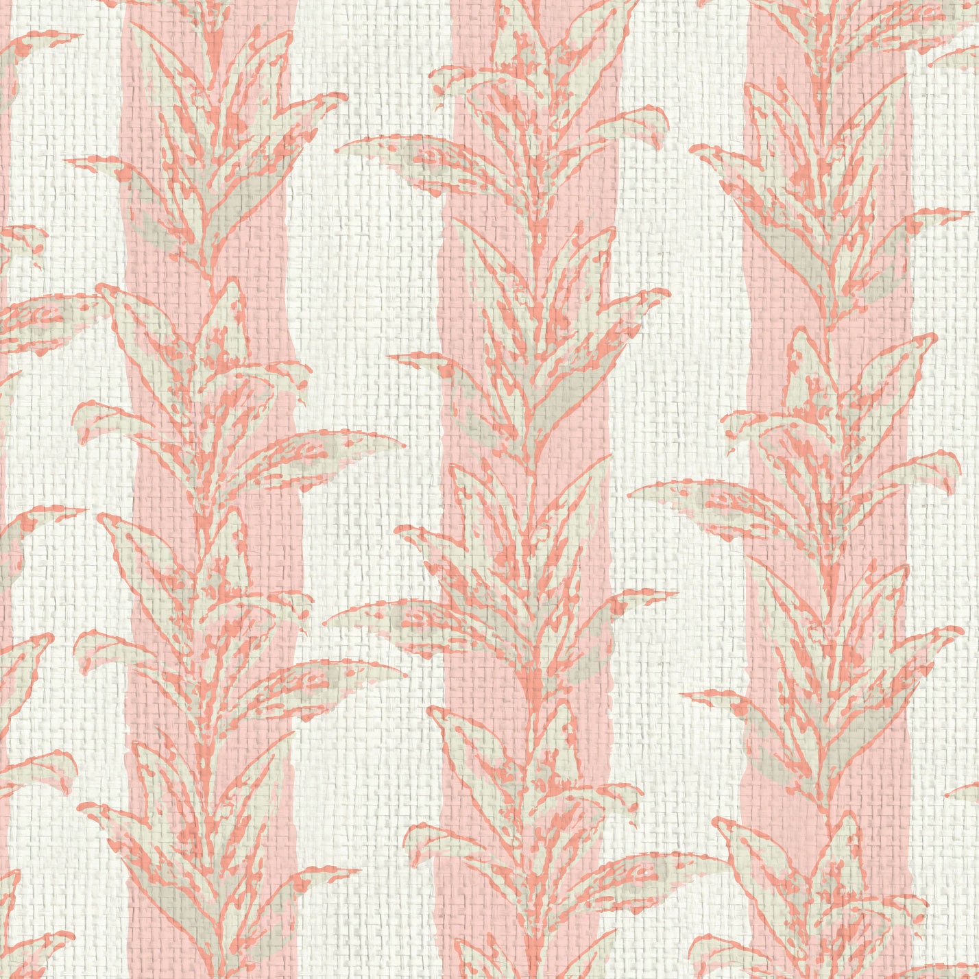 Sanibel Stripe Palm Leaf Wallpaper