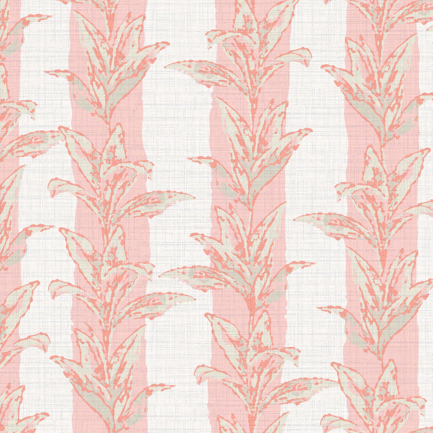 Sanibel Stripe Palm Leaf Wallpaper