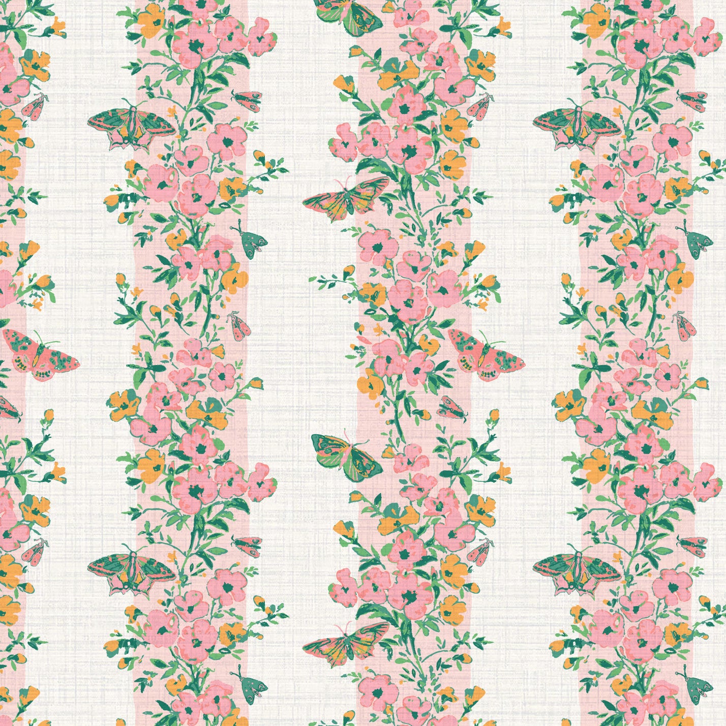 She’s Like the Wind Butterfly Stripe Wallpaper