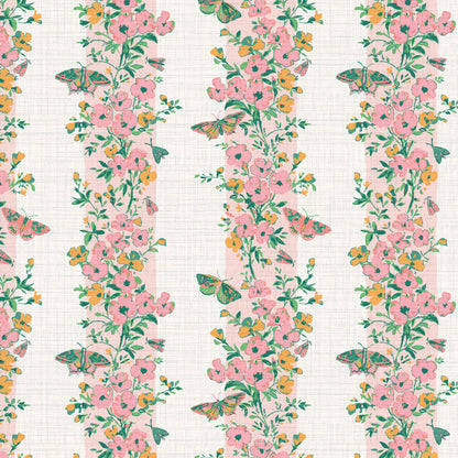 She’s Like the Wind Butterfly Stripe Wallpaper