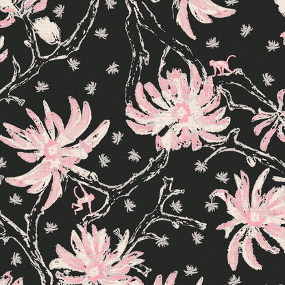 Shock the Monkey Chinoiserie Botanical Wallpaper