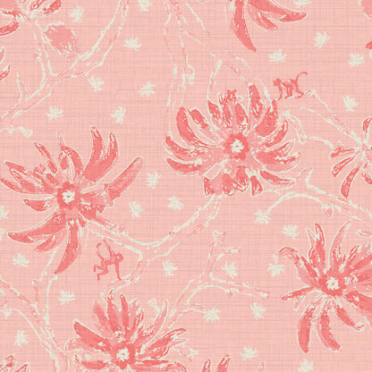 Shock the Monkey Chinoiserie Botanical Wallpaper