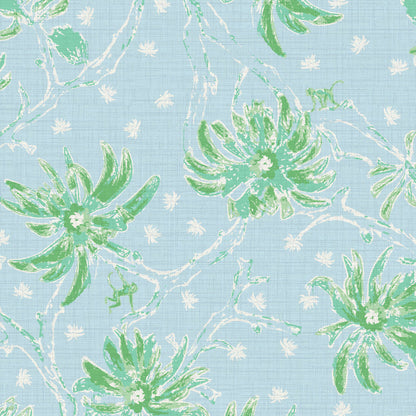 Shock the Monkey Chinoiserie Botanical Wallpaper