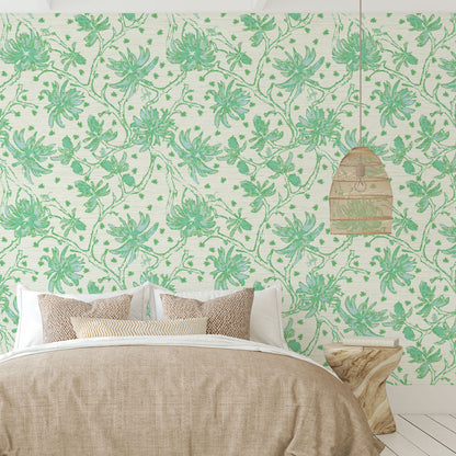 Shock the Monkey Chinoiserie Botanical Wallpaper