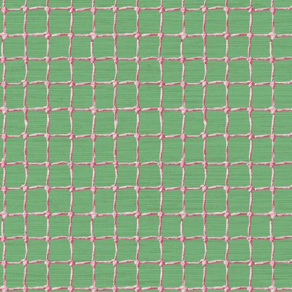 Grasscloth wallpaper Natural Textured Eco-Friendly Non-toxic High-quality Sustainable Interior Design Bold Custom Tailor-made Retro chic Tropical Jungle Coastal Cabana preppy Pickleball Sport gameroom kids stripe horizontal  kelly green grass neon hot pink net tennis pickleball