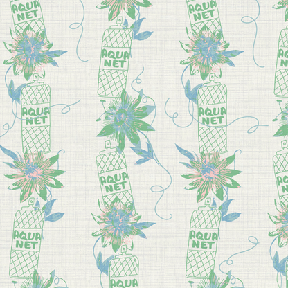 Sixteen Sprays Hairspray Striped Wallpaper