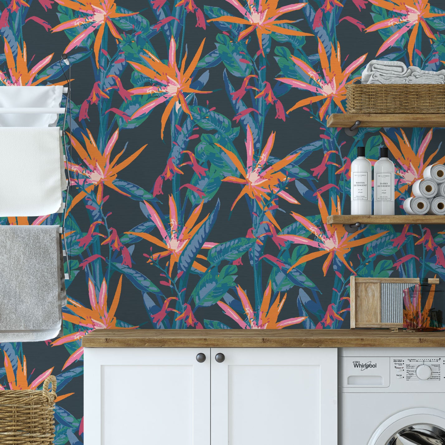 Smooth Operator Tropical Floral Wallpaper