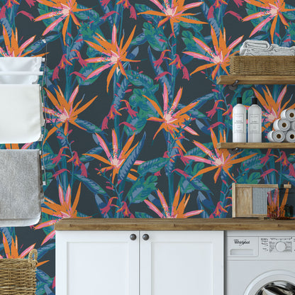 Smooth Operator Tropical Floral Wallpaper