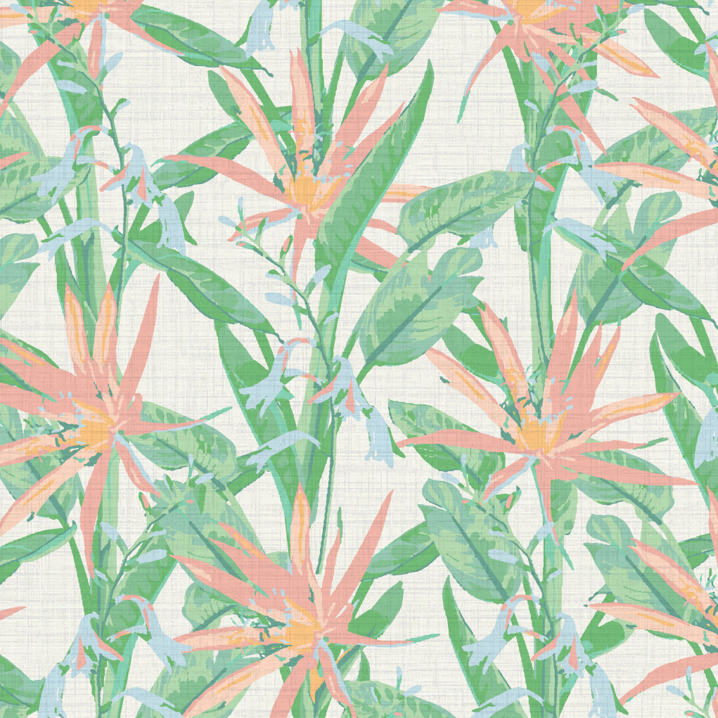 Smooth Operator Tropical Floral Wallpaper