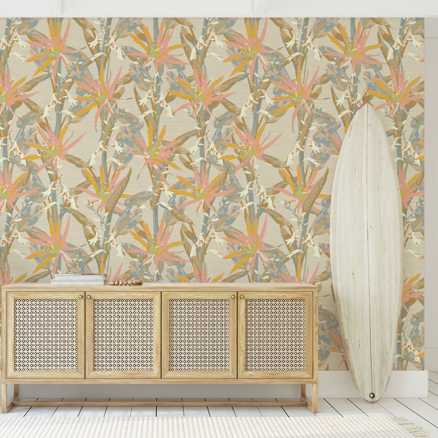 Smooth Operator Tropical Floral Wallpaper
