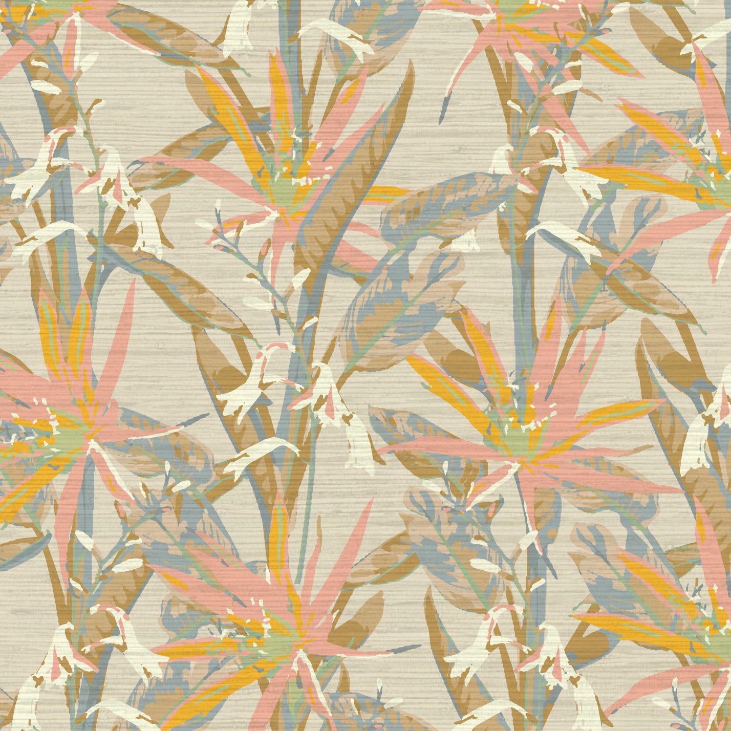 Smooth Operator Tropical Floral Wallpaper