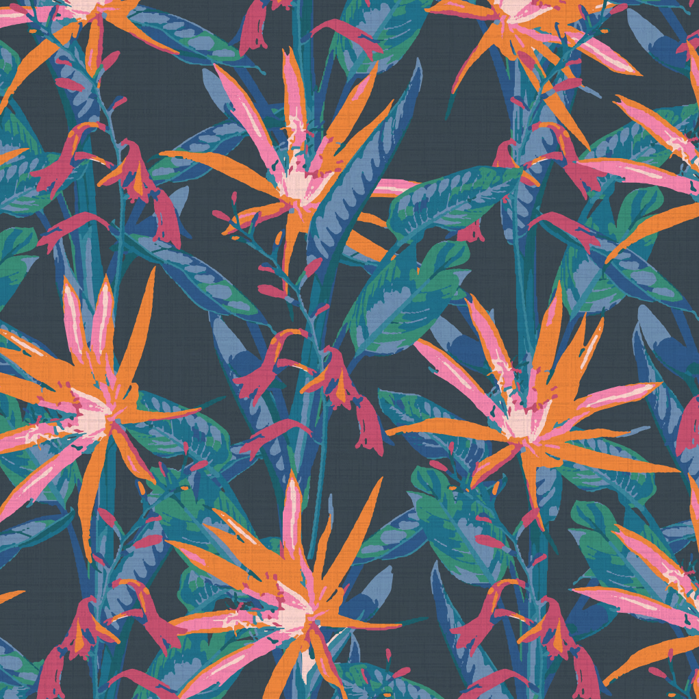 Smooth Operator Tropical Floral Wallpaper