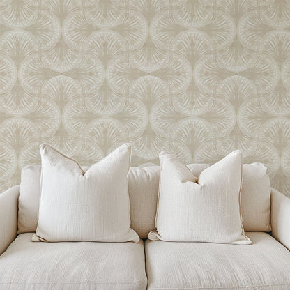 South Beach Watercolor Seashell Wallpaper by Little Blue Designs
