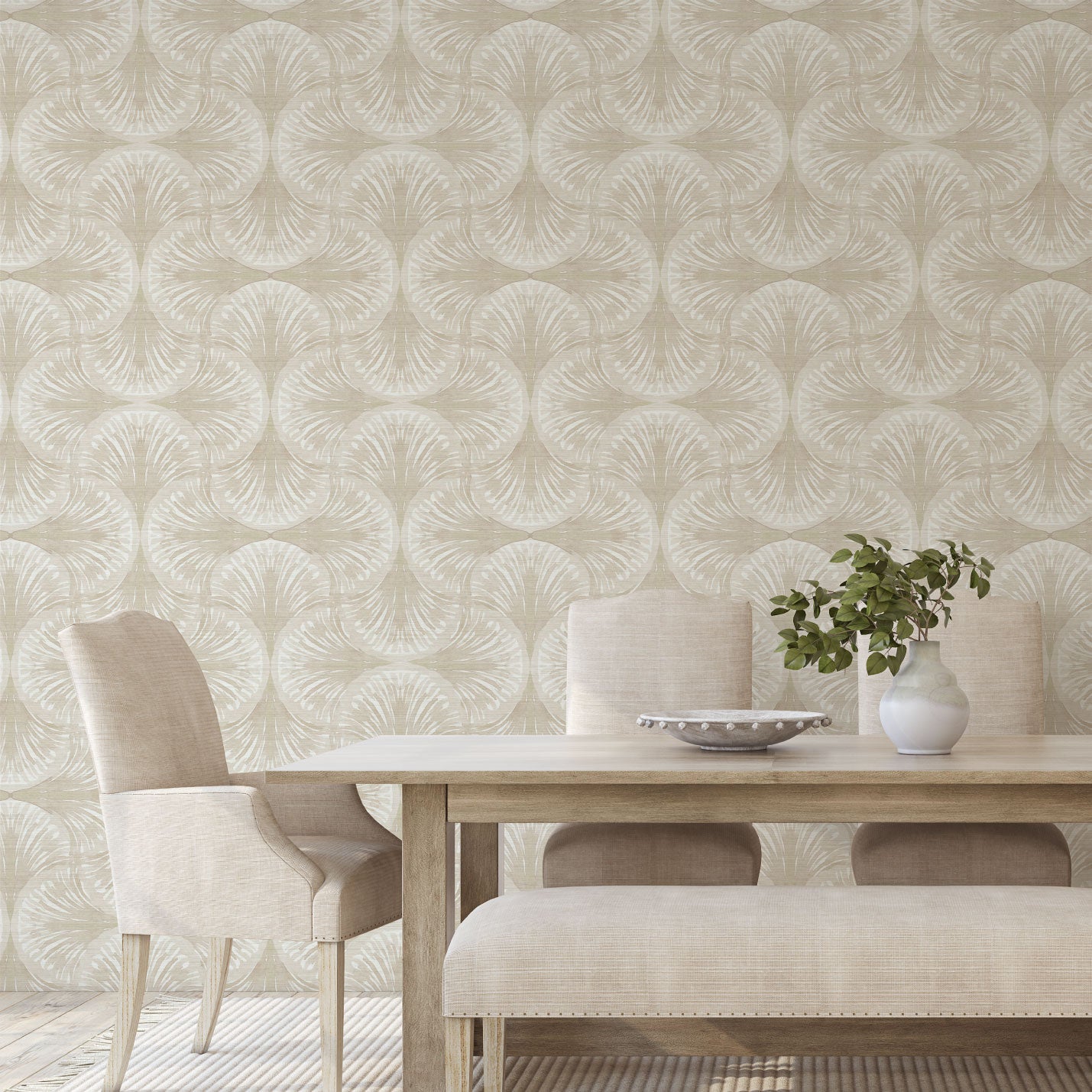 South Beach Watercolor Seashell Wallpaper by Little Blue Designs