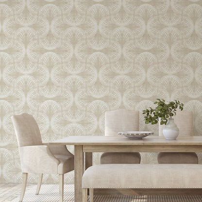 South Beach Watercolor Seashell Wallpaper by Little Blue Designs