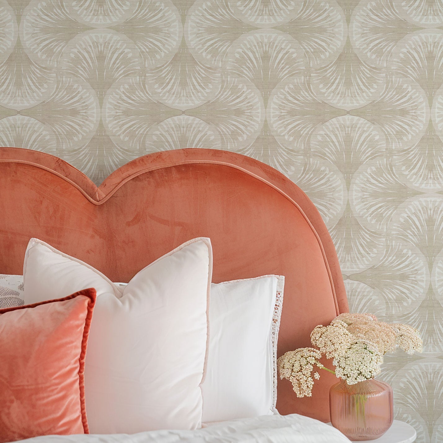 South Beach Watercolor Seashell Wallpaper by Little Blue Designs
