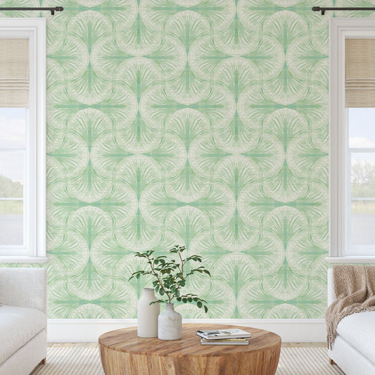 South Beach Watercolor Seashell Wallpaper by Little Blue Designs