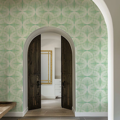 South Beach Watercolor Seashell Wallpaper by Little Blue Designs