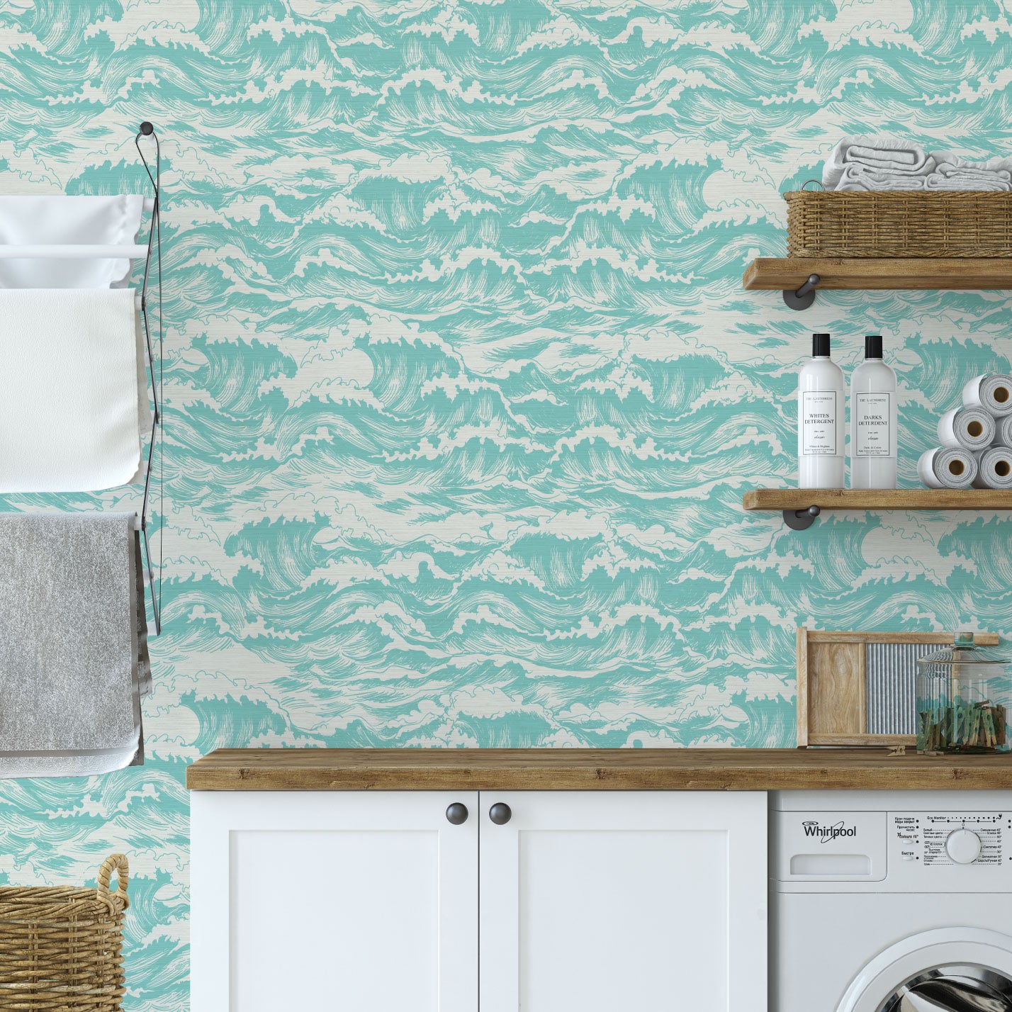 Splish Splash Ocean Waves Wallpaper