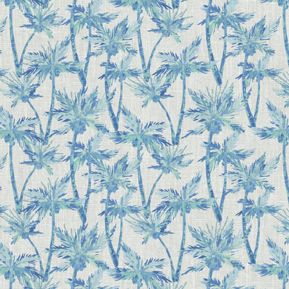 wallpaper Natural Textured Eco-Friendly Non-toxic High-quality Sustainable Interior Design Bold Custom Tailor-made Retro chic Tropical Jungle Coastal Garden Seaside Coastal Seashore Waterfront Vacation home styling Retreat Relaxed beach vibes Beach cottage Shoreline Oceanfront nature palm tree palms tonal cream sand off-white ocean sky surf blue teal linen