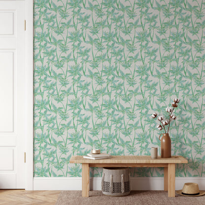 St. Elmo's Palm Trees Linen Wallpaper