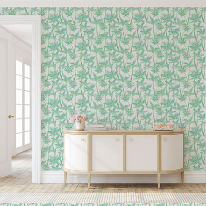 St. Elmo's Palm Trees Linen Wallpaper
