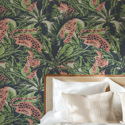 Stray Cat Strut Tropical Cheetah Wallpaper