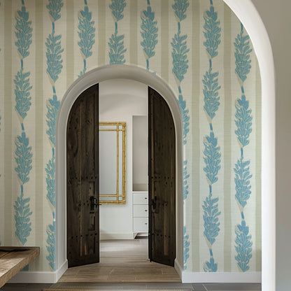 Summer Lovin' Floral Stripe Wallpaper Wallpaper