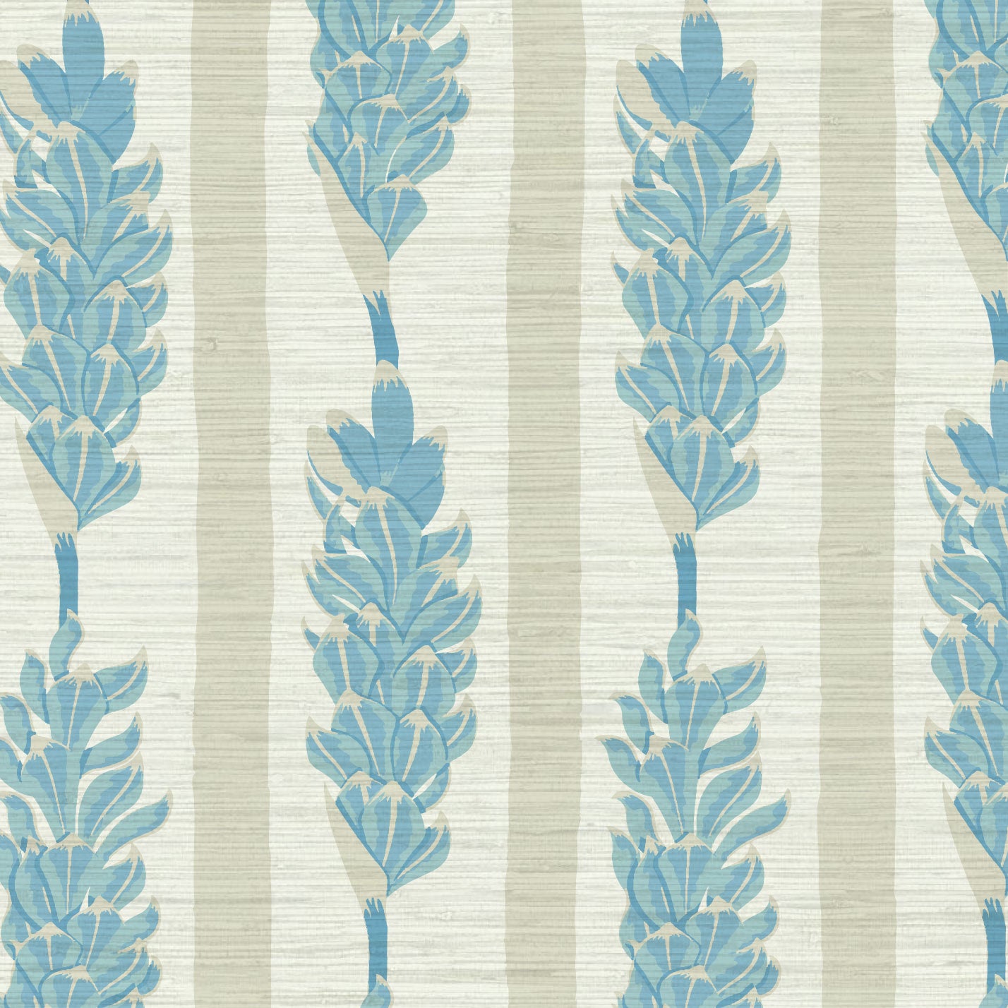 Summer Lovin' Floral Stripe Wallpaper Wallpaper