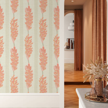 Summer Lovin' Floral Stripe Wallpaper Wallpaper