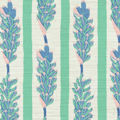 Summer Lovin' Floral Stripe Wallpaper Wallpaper