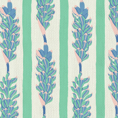 Summer Lovin' Floral Stripe Wallpaper Wallpaper