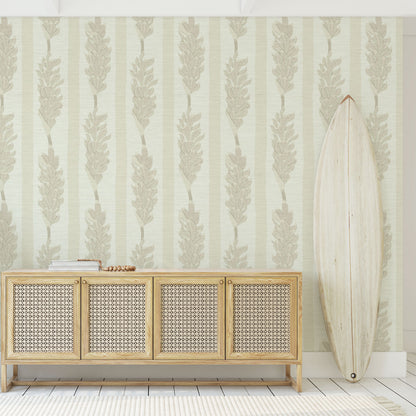 Summer Lovin' Floral Stripe Wallpaper Wallpaper