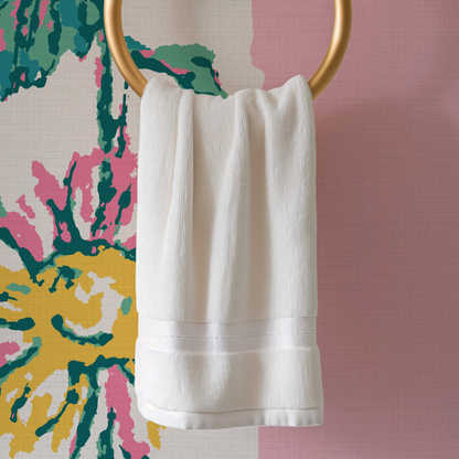 Sunshine State of Mind Sunflower Stripe Wallpaper