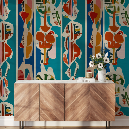 Tallulah Abstract Art Wallpaper by Natalie Westbrook