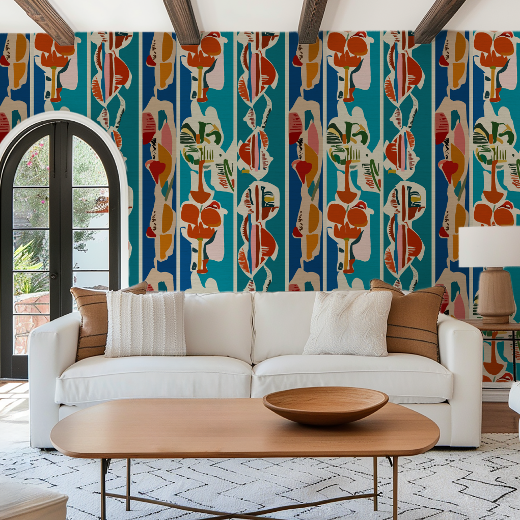 Tallulah Abstract Art Wallpaper by Natalie Westbrook