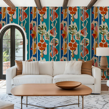 Tallulah Abstract Art Wallpaper by Natalie Westbrook