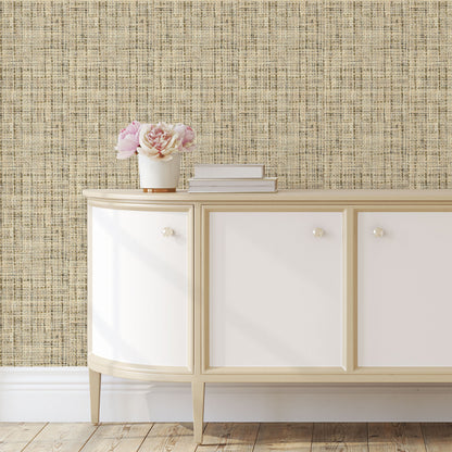 The Dark Crystal in Black and Tan Textured Paperweave Wallpaper