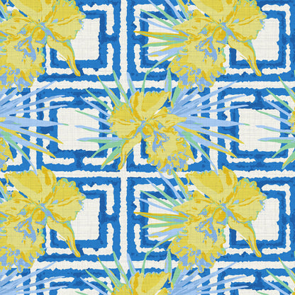 The Glamorous Life Hibiscus Breeze Block Wallpaper
