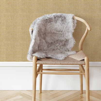 The High Country in Tan and White Textured Paperweave Wallpaper