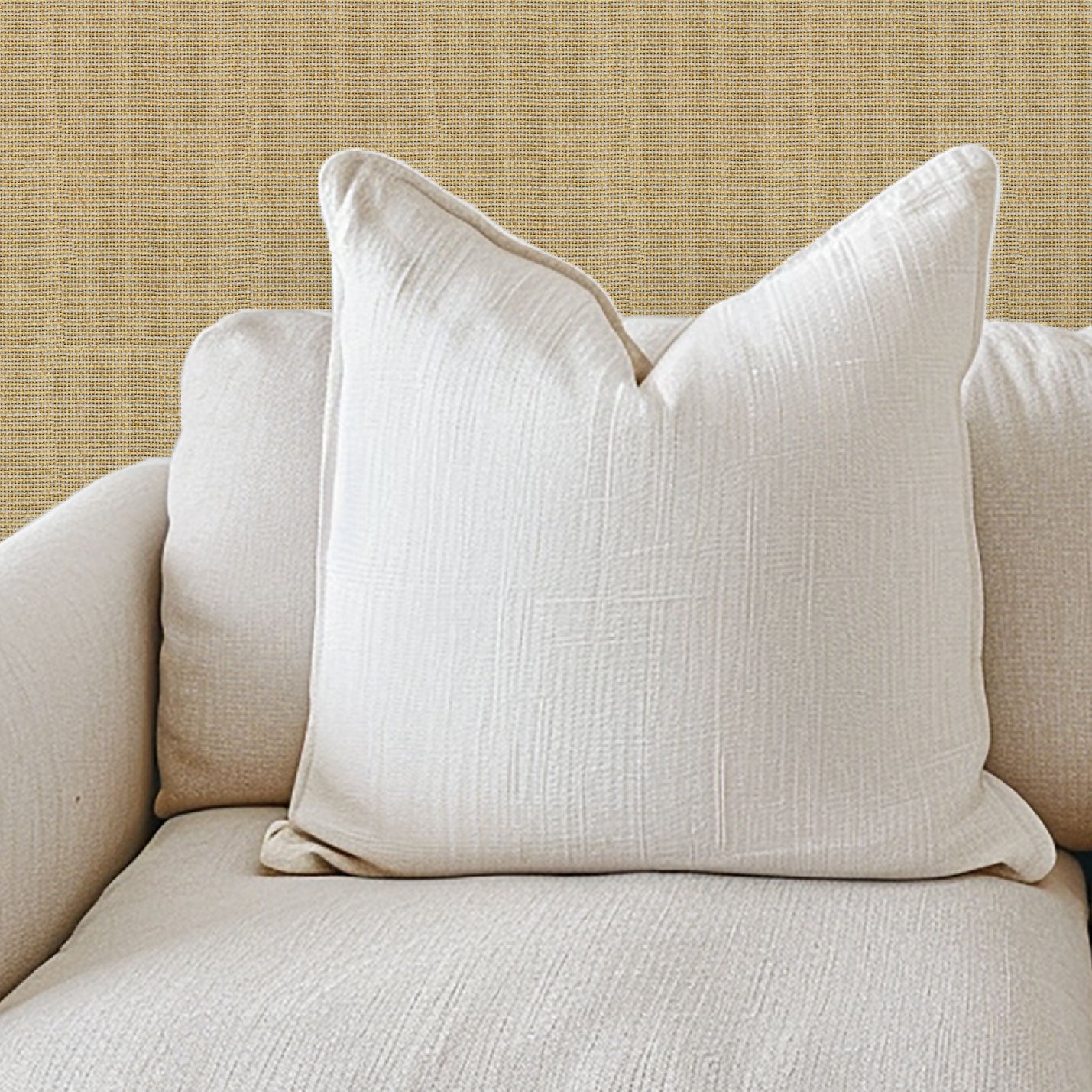 The High Country in Tan and White Textured Paperweave Wallpaper