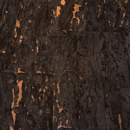 wallpaper Natural Textured Eco-Friendly Non-toxic High-quality  Sustainable Interior Design Bold Custom Tailor-made Retro chic cork anti-microbial moisture resistant nature wood grain lux metallic shiny cabin brown neutral bronze