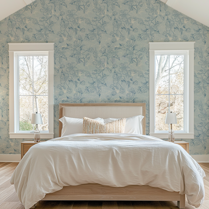 The Thin Line Floral Wallpaper
