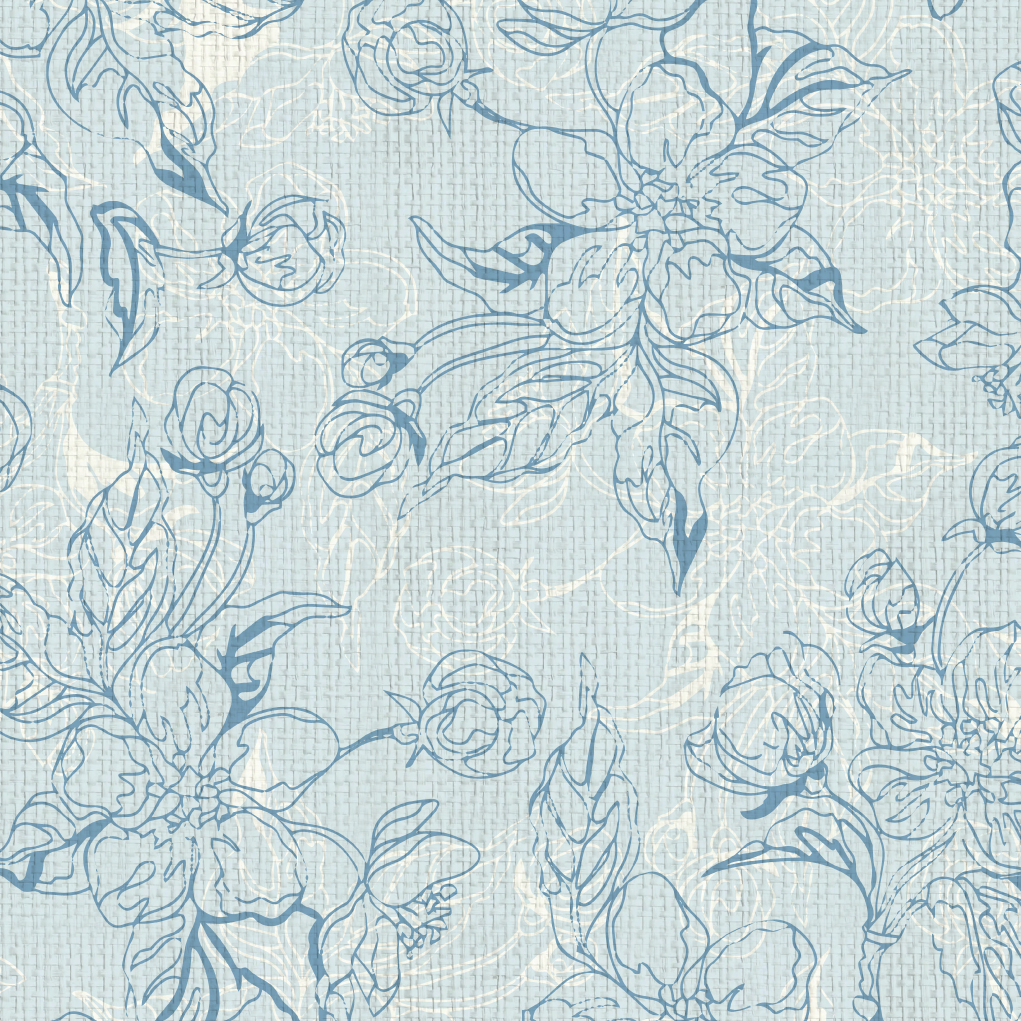 The Thin Line Floral Wallpaper