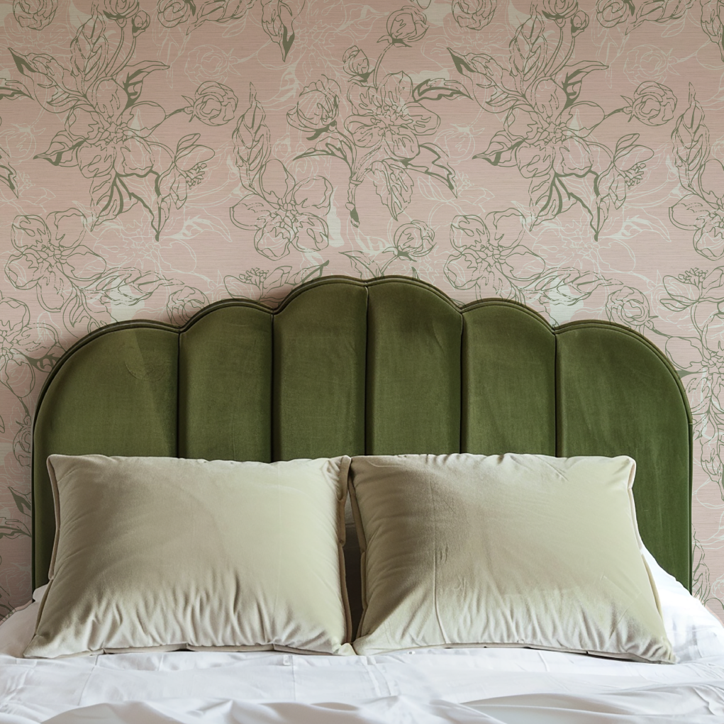 The Thin Line Floral Wallpaper