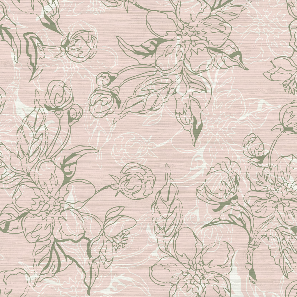 The Thin Line Floral Wallpaper